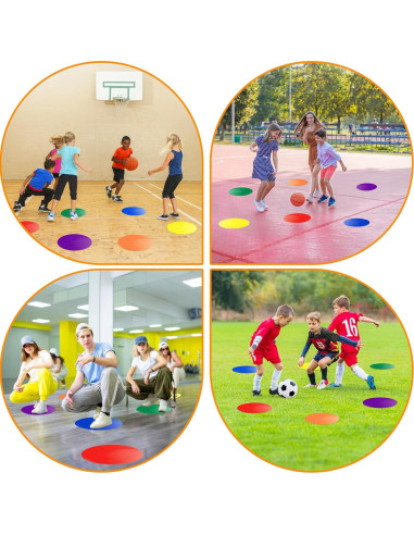 12 Conos de Agilidad KHYMOHP 22.86 cm Antideslizantes Multicolor