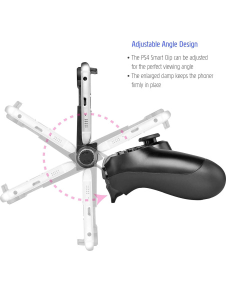 Soporte para Teléfono de Controlador PS4 ADZ - Clip Ajustable para Dualshock 4