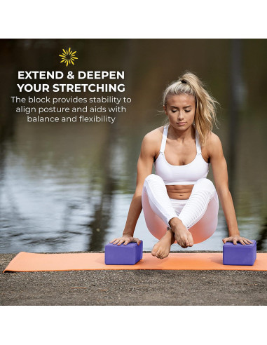 Bloques de Yoga Sunshine 10 Pack EVA 4" - Soporte y Estabilidad
