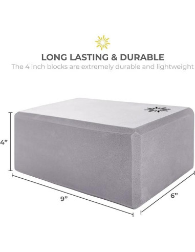 Bloques de Yoga Sunshine 10 Pack EVA 4" - Soporte y Estabilidad