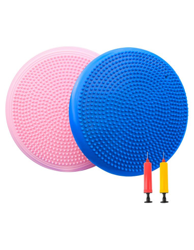 Disco de Equilibrio Genérico 34.5 cm 2 PCS Rosa/Azul