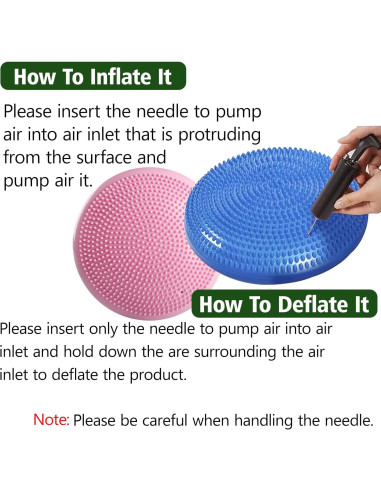 Disco de Equilibrio Genérico 34.5 cm 2 PCS Rosa/Azul