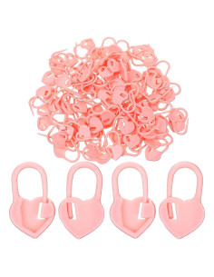 Marcadores de Puntos Mabor 100 Pcs Corazón Rosa para Tejer