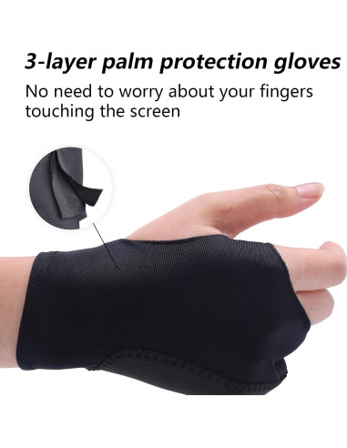 Guante de Dibujo Digital Mikovivi para Artistas - Negro