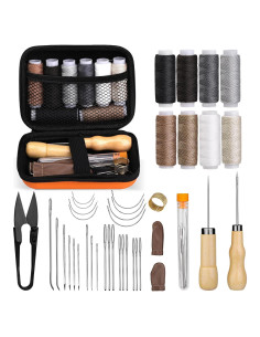 Kit de Costura de Cuero ZXIIXZ 40 Piezas Alta Resistencia