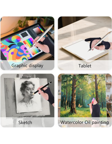 Guante de Dibujo Digital Mikovivi para Artistas - Negro