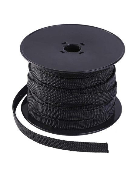 Funda Trenzada Expandible Keco 1/2" 30.48m Negro PET