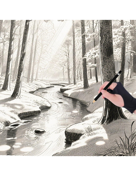 Guante de Dibujo Digital Mikovivi para Artistas - Negro