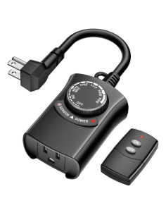 Temporizador de Luz Exterior HBN con Control Remoto 1 Salida