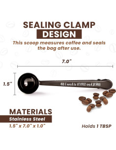 Cucharón de Café con Clip Logos Trading Post - Acero Inoxidable 2