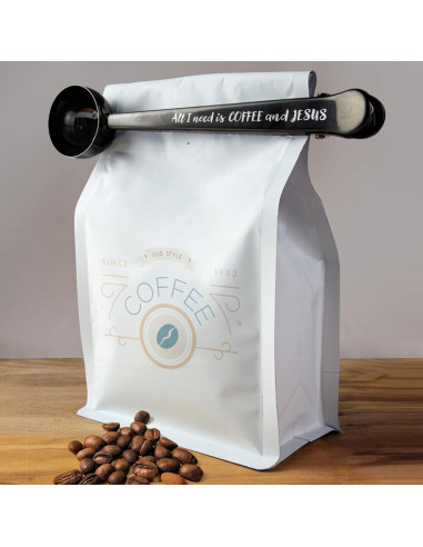 Cucharón de Café con Clip Logos Trading Post - Acero Inoxidable