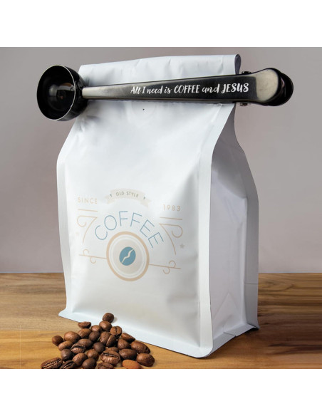 Cucharón de Café con Clip Logos Trading Post - Acero Inoxidable