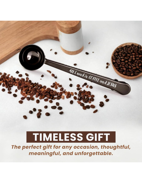 Cucharón de Café con Clip Logos Trading Post - Acero Inoxidable