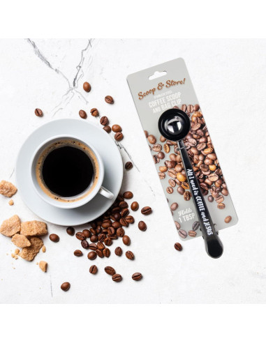 Cucharón de Café con Clip Logos Trading Post - Acero Inoxidable