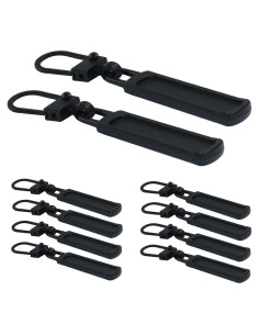 Kit de 10 Tiradores de Cremallera Metálicos PHITUODA Negros