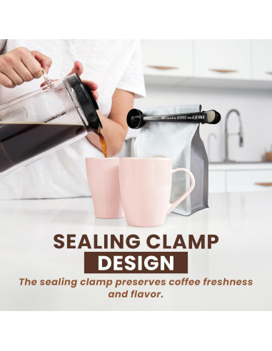 Cucharón de Café con Clip Logos Trading Post - Acero Inoxidable