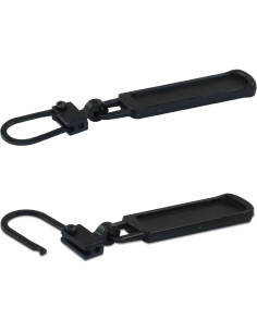 Kit de 10 Tiradores de Cremallera Metálicos PHITUODA Negros 2