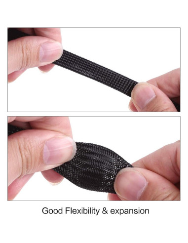 Funda Trenzada Expandible Keco 1/2" 30.48m Negro PET