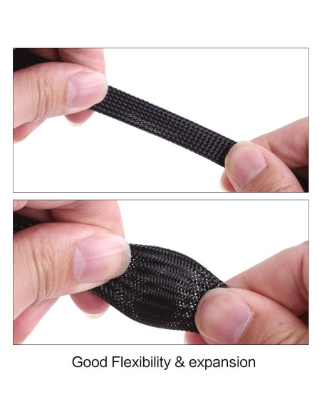 Funda Trenzada Expandible Keco 1/2" 30.48m Negro PET