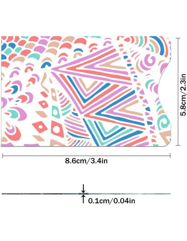 Mangas Bloqueadoras RFID GJPINYIYI, Paquete de 12, Diseño Geométrico
