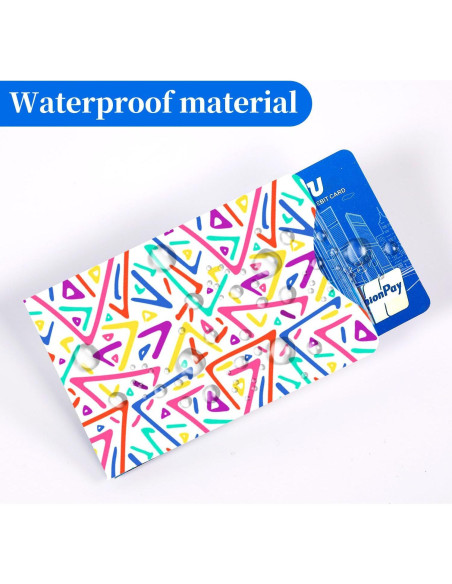 Mangas Bloqueadoras RFID GJPINYIYI, Paquete de 12, Diseño Geométrico