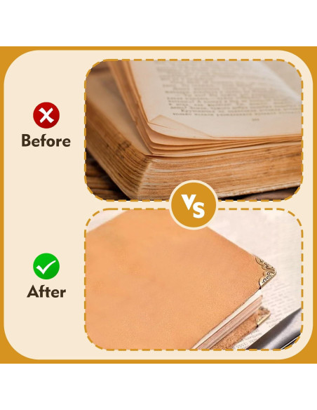 Paquete de 96 Protectores de Esquinas de Metal FLATRI para Libros