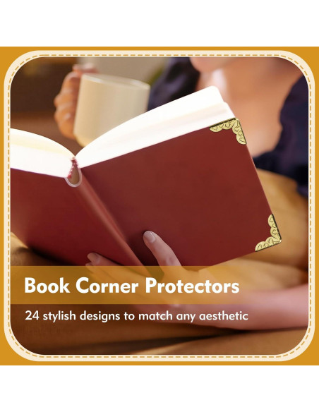Paquete de 96 Protectores de Esquinas de Metal FLATRI para Libros