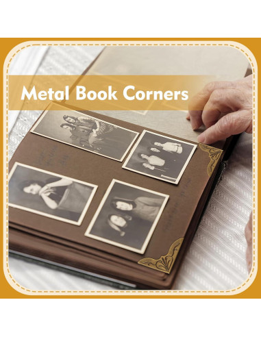 Paquete de 96 Protectores de Esquinas de Metal FLATRI para Libros