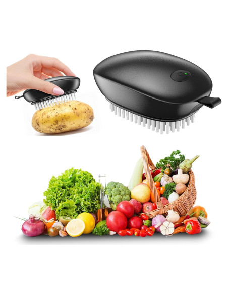 Cepillo Eléctrico de Limpieza de Frutas y Verduras EKZ, 3 Modos