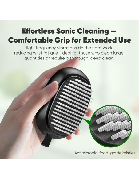 Cepillo Eléctrico de Limpieza de Frutas y Verduras EKZ, 3 Modos