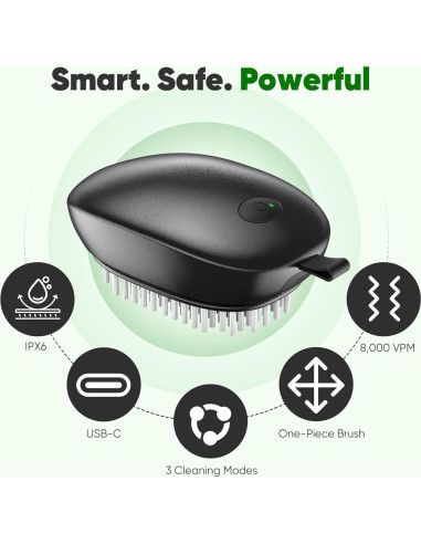 Cepillo Eléctrico de Limpieza de Frutas y Verduras EKZ, 3 Modos