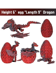 Dragón Impreso en 3D con Huevo Mágico - Juguete Antiestrés 2