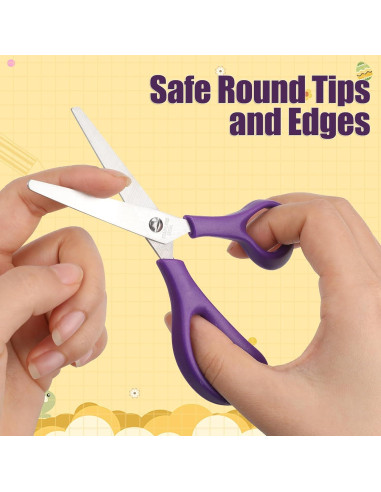 Paquete de 12 Tijeras de Seguridad para Niños 14 cm BURVAGY