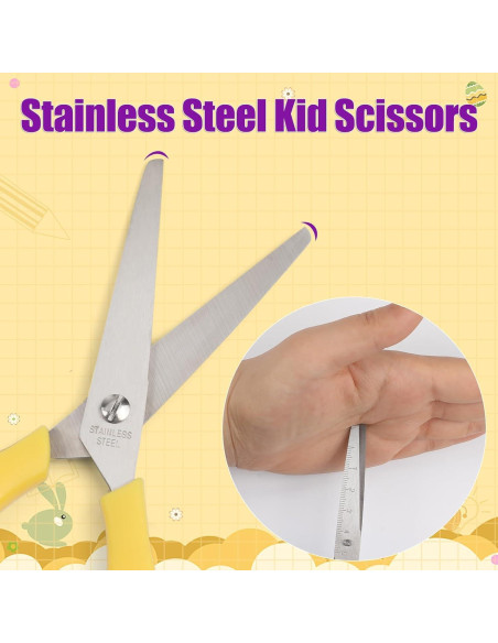 Paquete de 12 Tijeras de Seguridad para Niños 14 cm BURVAGY