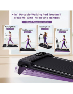 Caminadora Plegable Kassadin 3.5HP con Barra y Pendiente 12% 2