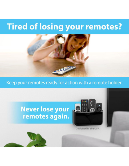 Soporte de Control Remoto TotalMount Negro Premium para 4 Controles