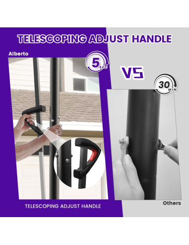 Aro de Baloncesto Portátil ALBERTO Ajustable 1.58-3.05m