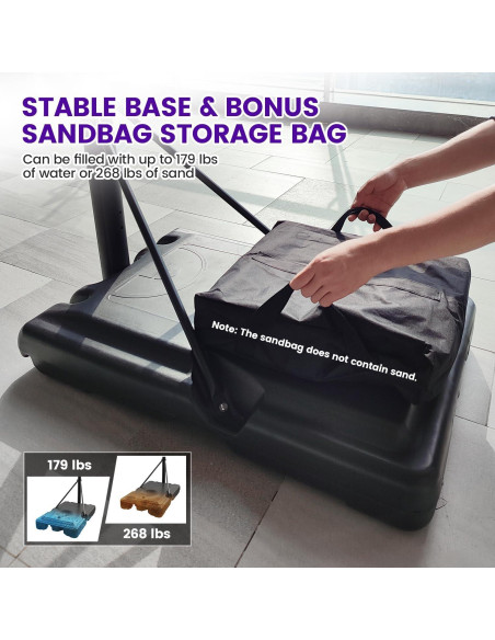 Aro de Baloncesto Portátil ALBERTO Ajustable 1.58-3.05m