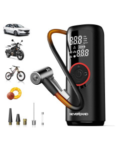 Compresor de Aire Portátil NEVERLAND 150 PSI 20000mAh Rojo