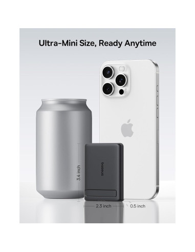 Baseus Picogo Power Bank 5000mAh Cargador Inalámbrico Negro