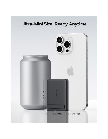 Baseus Picogo Power Bank 5000mAh Cargador Inalámbrico Negro