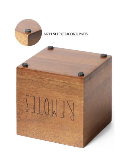 Soporte de Control Remoto de Madera de Acacia LBEMEY - Marrón