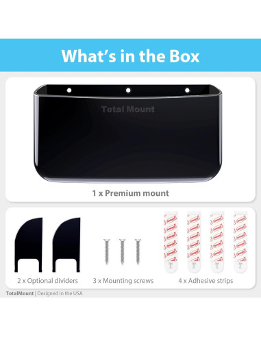 Soporte de Control Remoto TotalMount Negro Premium para 4 Controles