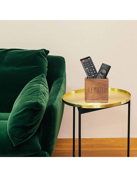 Soporte de Control Remoto de Madera de Acacia LBEMEY - Marrón