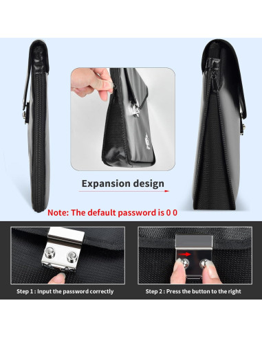 Bolsa de Documentos a Prueba de Fuego Cragtek 42x31cm Impermeable