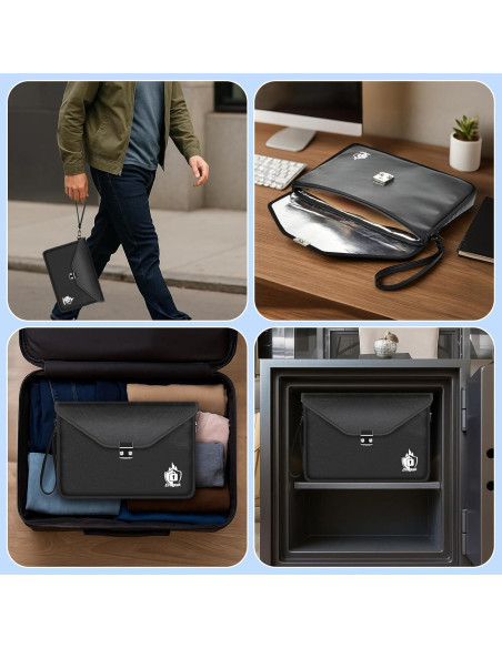 Bolsa de Documentos a Prueba de Fuego Cragtek 42x31cm Impermeable