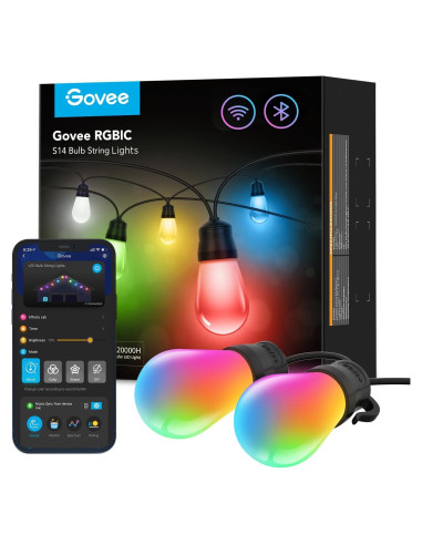 Luces de Cadena Inteligentes Govee H7020 14.63m RGBIC IP65