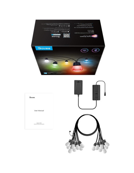 Luces de Cadena Inteligentes Govee H7020 14.63m RGBIC IP65