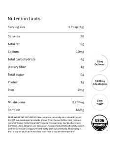 MUDWTR Polvo de Matcha Orgánico 3000mg Hongos Adaptogénicos 2