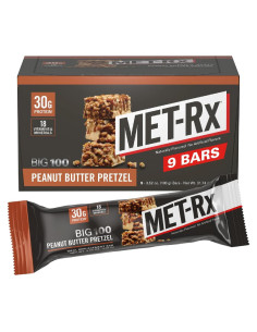 Barras de Proteína MET-Rx Big 100 Mantequilla de Maní 9 Unidades